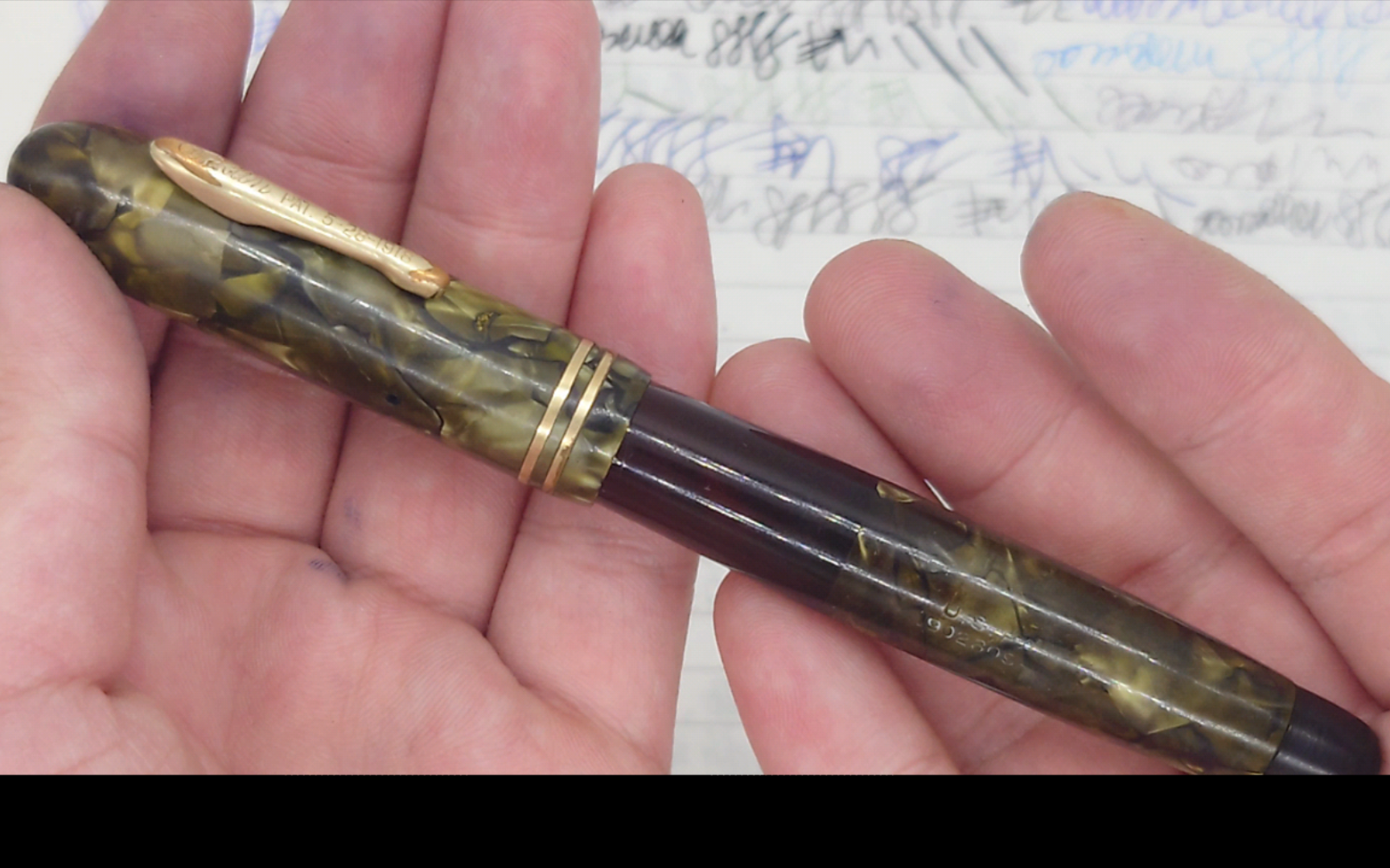 美国 康克林 nozac 赛璐珞钢笔 18k 活塞上墨