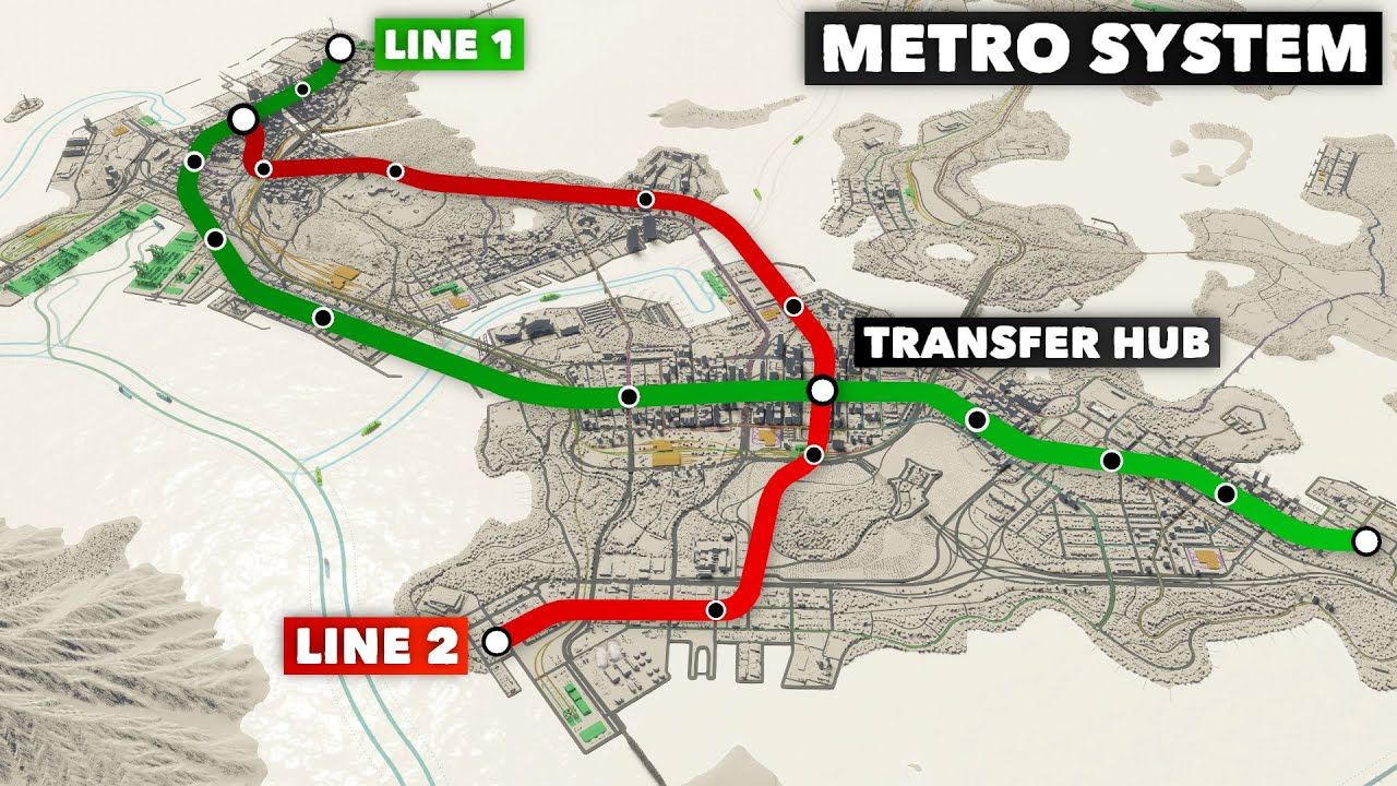 【imperatur第一城】地铁网络 #都市天际线2# METRO Network哔哩哔哩bilibili