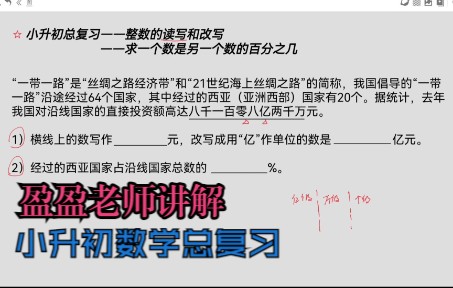 [图]小升初数学总复习，整数的读写和改写，学知识、建架构创思维、提素养