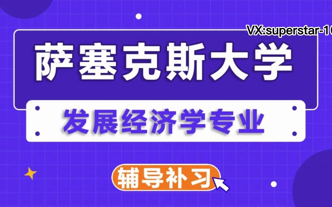 萨塞克斯大学Sussex萨大发展经济学辅导补习补课、考前辅导、论文辅导、作业辅导、课程同步辅导哔哩哔哩bilibili