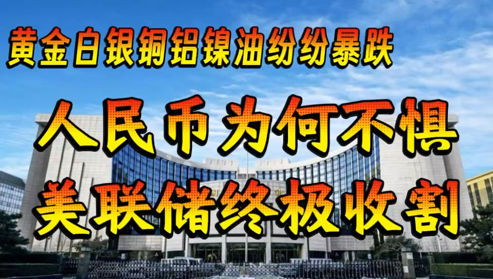 黄金白银铜铝镍暴跌,为何人民币不惧,美联储开始的终极收割哔哩哔哩bilibili