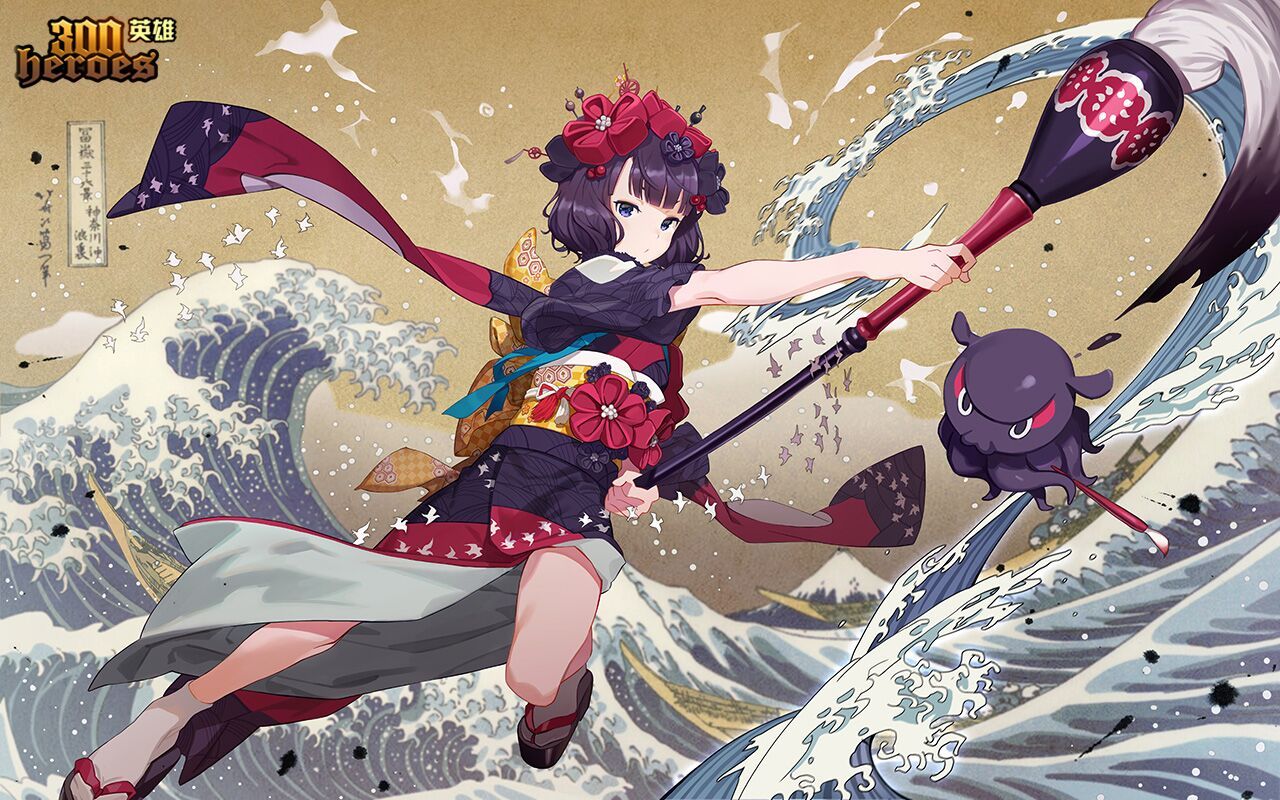 【300英雄】李小狼全新皮肤葛饰北斋游戏内展示