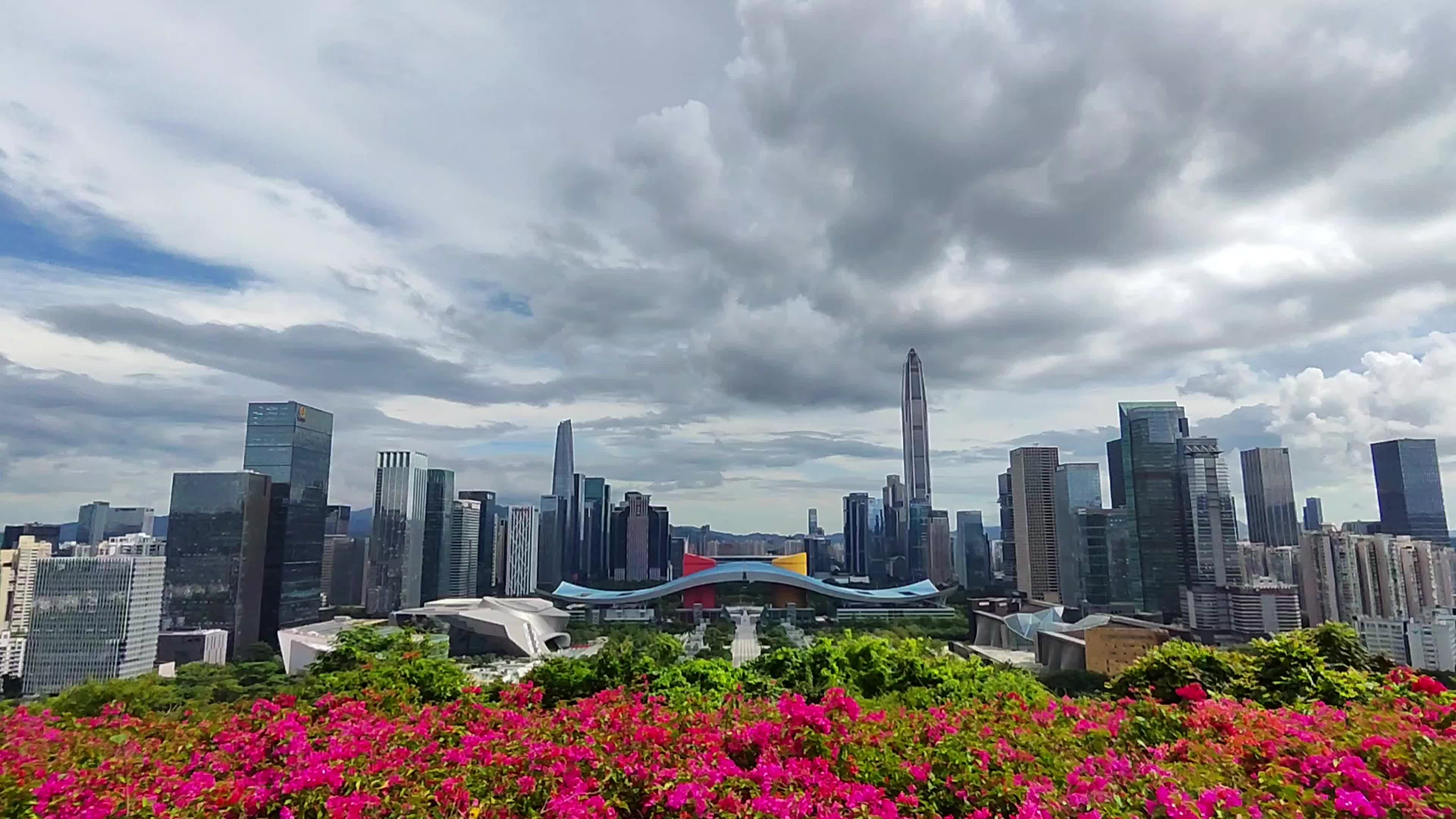 莲花山上瞰深圳