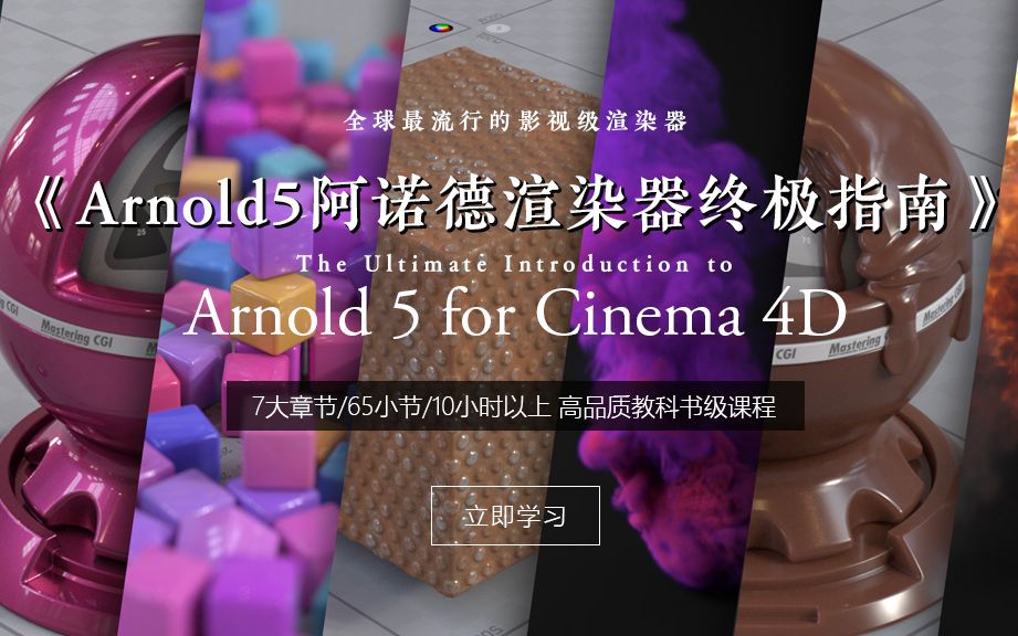 [图]【R站出品】中文字幕 C4D《Arnold5阿诺德渲染器终极指南》The Ultimate Introduction to Arnold 5