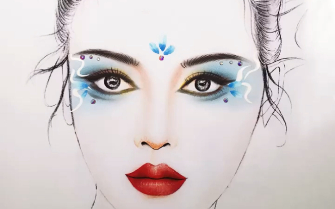 古典舞舞台彩绘妆妆容 只需几步就搞定