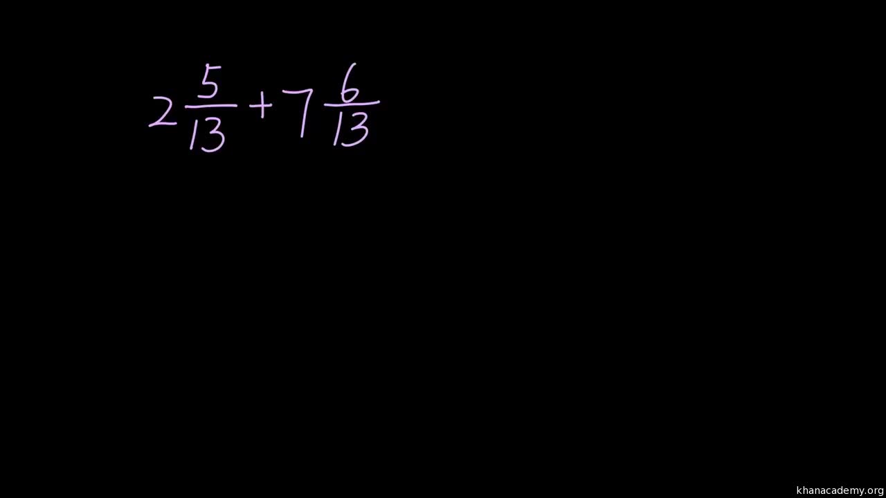 [图]【KhanAcademy】数学五年级-分数的加法和减法-同分母分数加减法