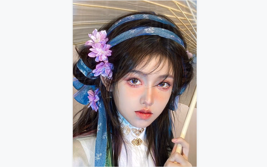 "青黛如眉,莞尔徐徐",本草纲目拟人,画中人仿妆