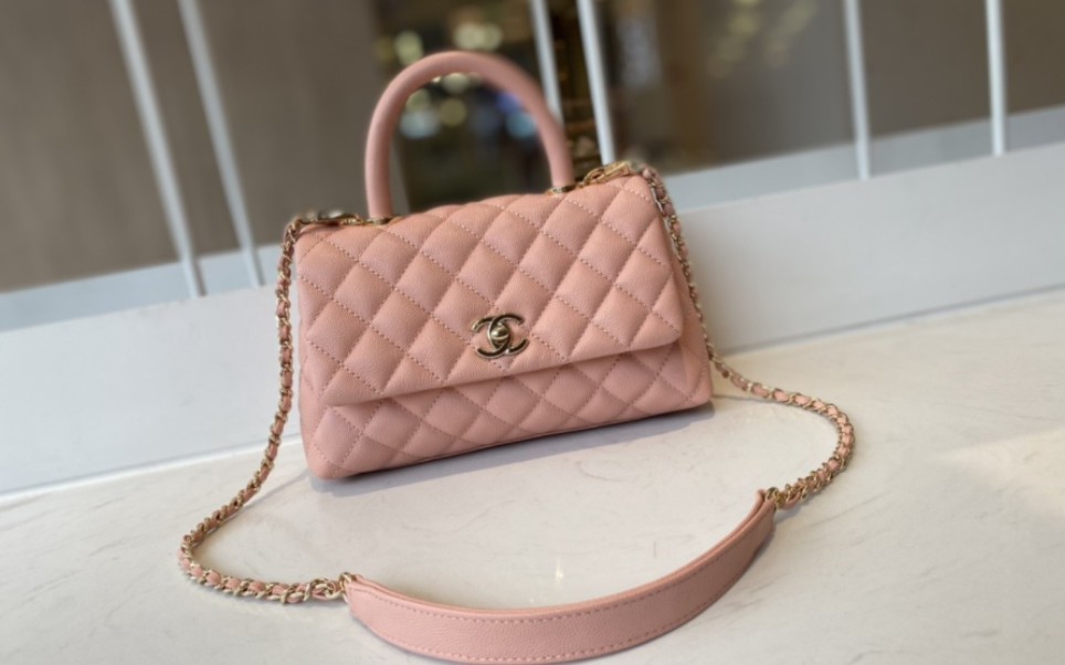 香奈儿92990小球纹,20/21秋冬新款,14k淡金色,coco handle经典款,复刻