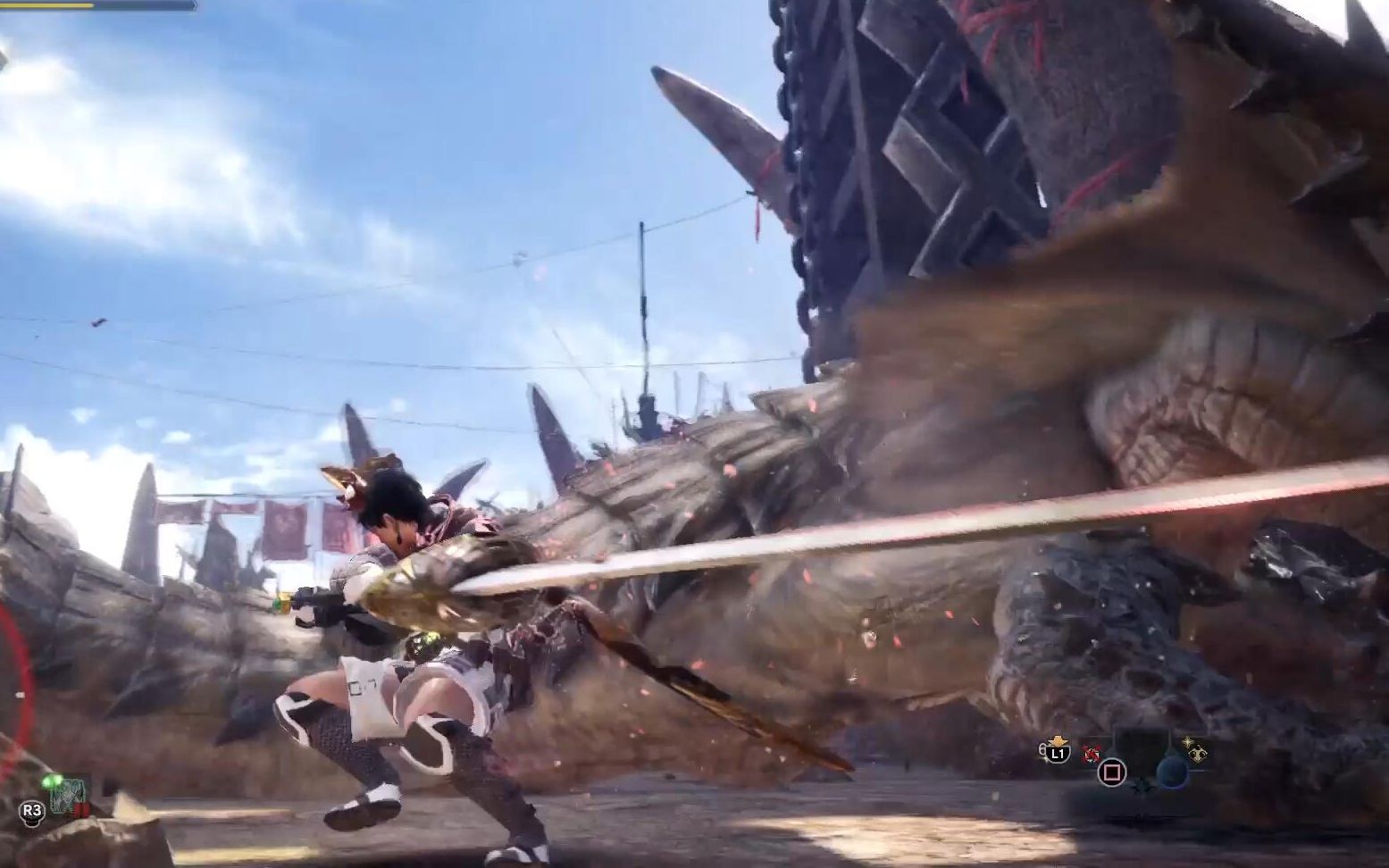 怪物猎人世界冰原-太刀冰牙龙-活动-白色约会-打着玩