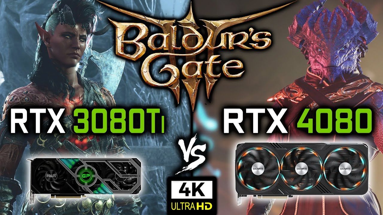 [图]【4K】【博德之门3】RTX4080 vs RTX3080Ti 性能对比