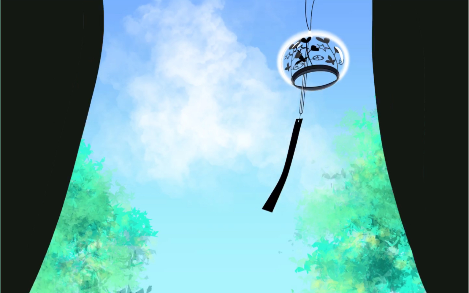 【ipad动画】用procreate画动漫场景:祈愿风铃【江川anslyn】_哔哩