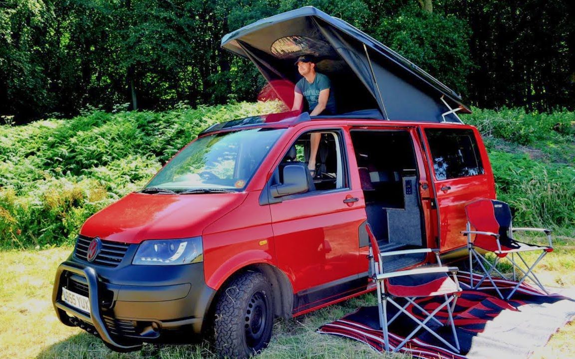 大众t5改造的越野版vanlife房车,自建房车可以去任何地方【van life