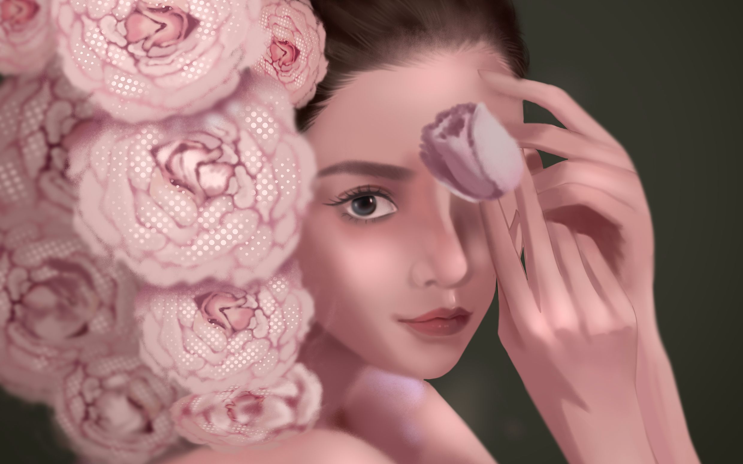 【板绘】sai厚涂练习,baby的盛世美颜.
