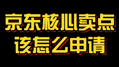 京东核心卖点该怎么申请?哔哩哔哩bilibili