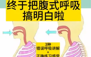 终于把腹式呼吸搞明白啦