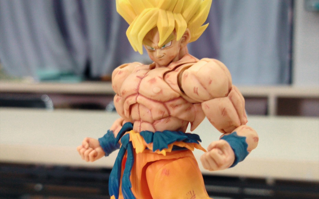 传说中超级赛亚人shf战损悟空伤痕涂装消除色差