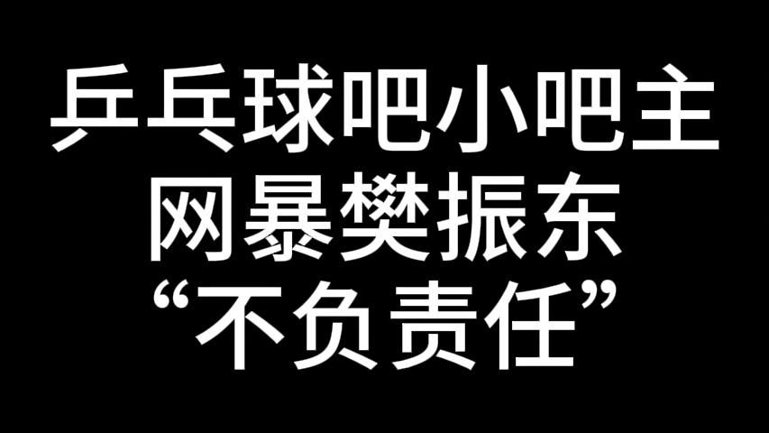 乒乓球吧吧务带头网暴樊振东“不负责任”记录哔哩哔哩bilibili