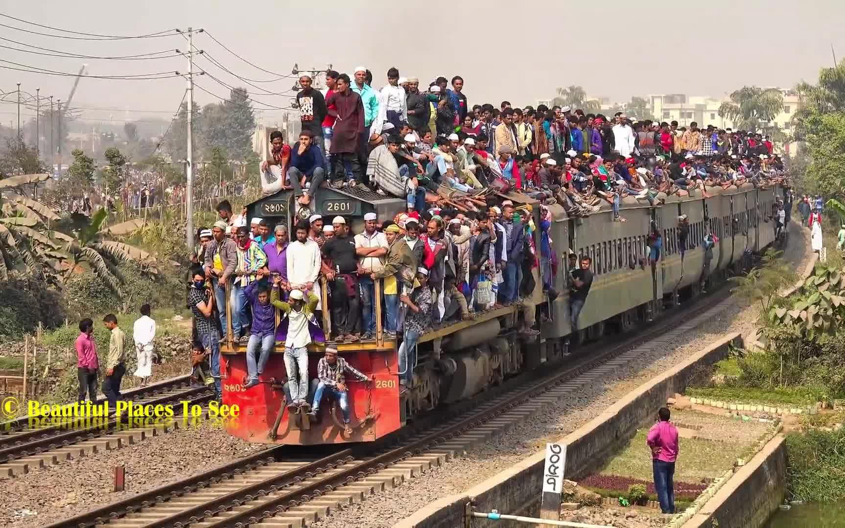 世界上最最拥挤的铁路——孟加拉国铁路