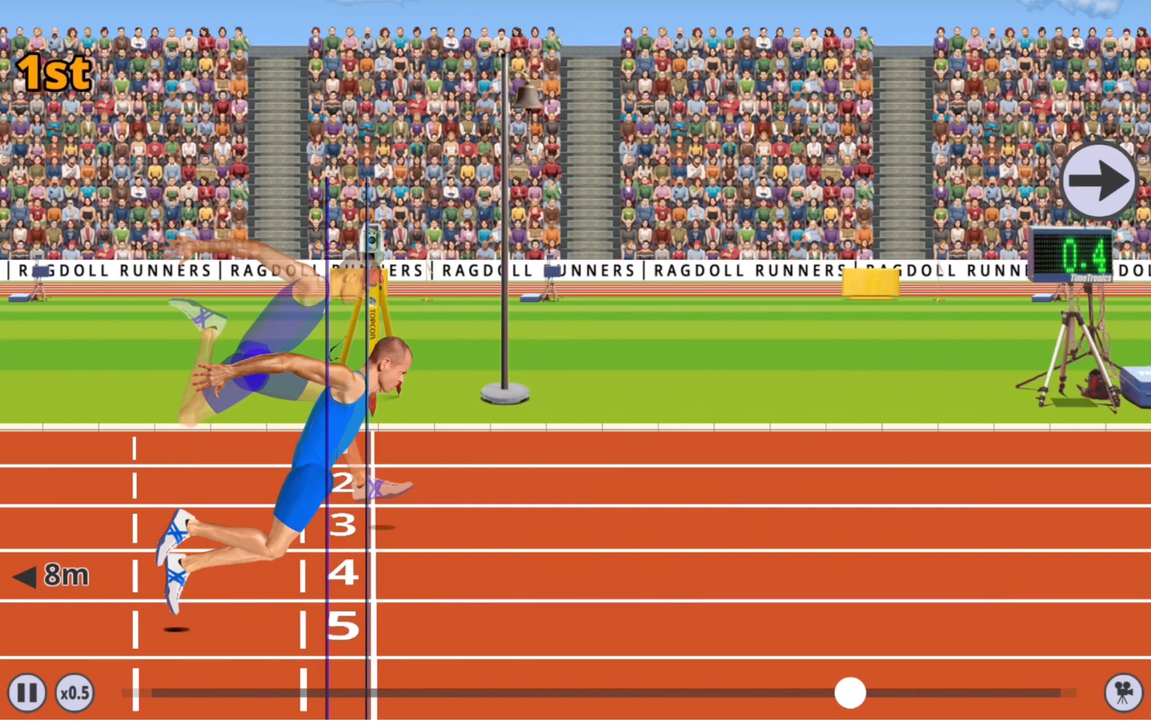 ragdoll runners 100m(medium)pb8.74