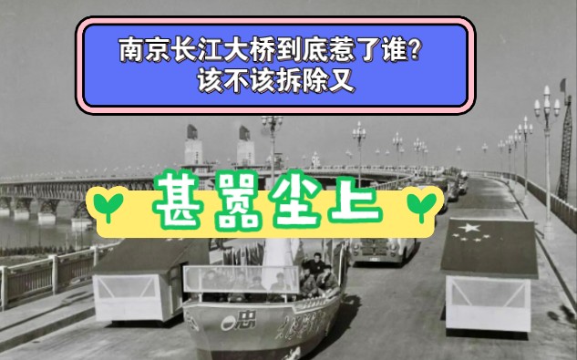 南京长江大桥到底惹了谁?该不该拆除的话题又甚嚣尘上!哔哩哔哩bilibili