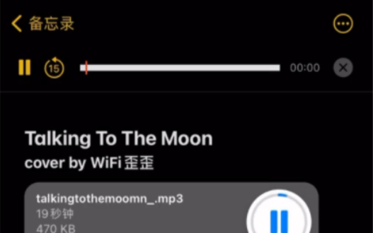 [图]【WiFi歪歪翻唱】Talking To The Moon - Bruno Mars火星哥