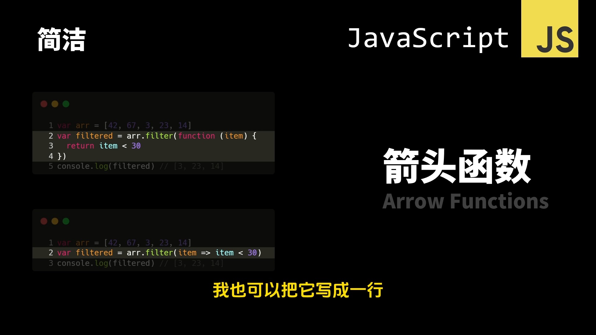 现代JavaScript箭头函数哔哩哔哩bilibili