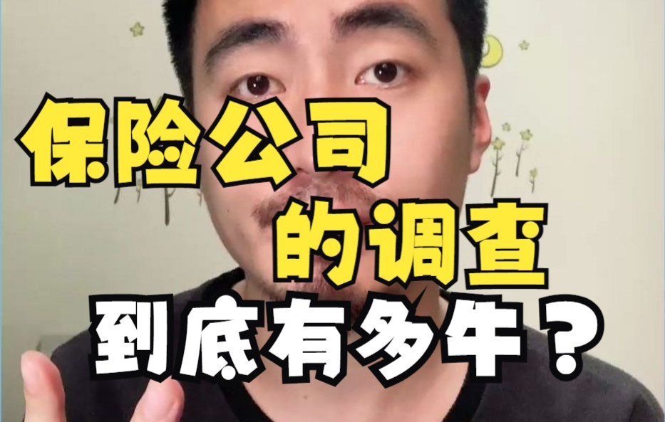 保险公司的调查,到底有多牛?哔哩哔哩bilibili