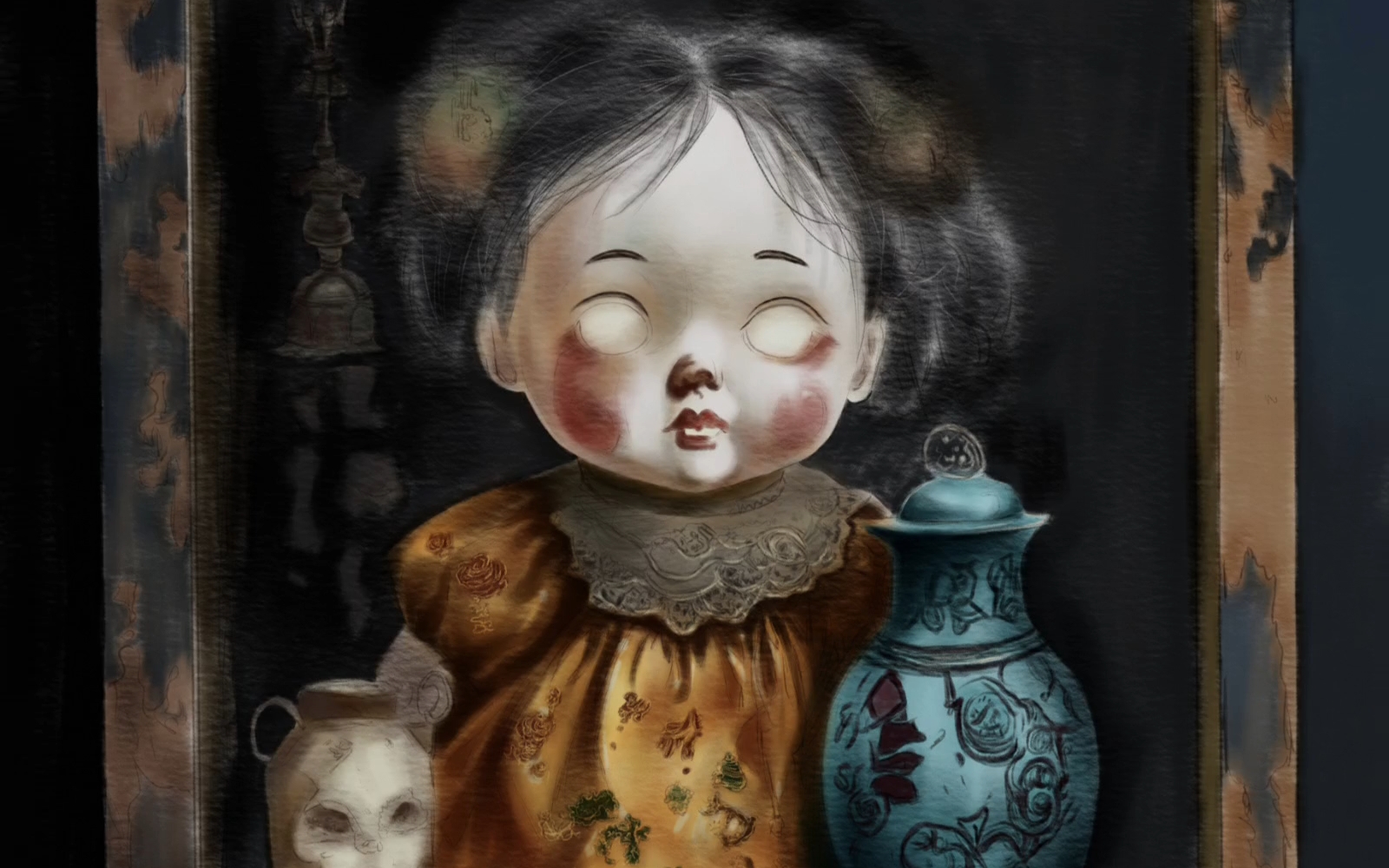 【绘画展示】《尘封的古董娃娃》