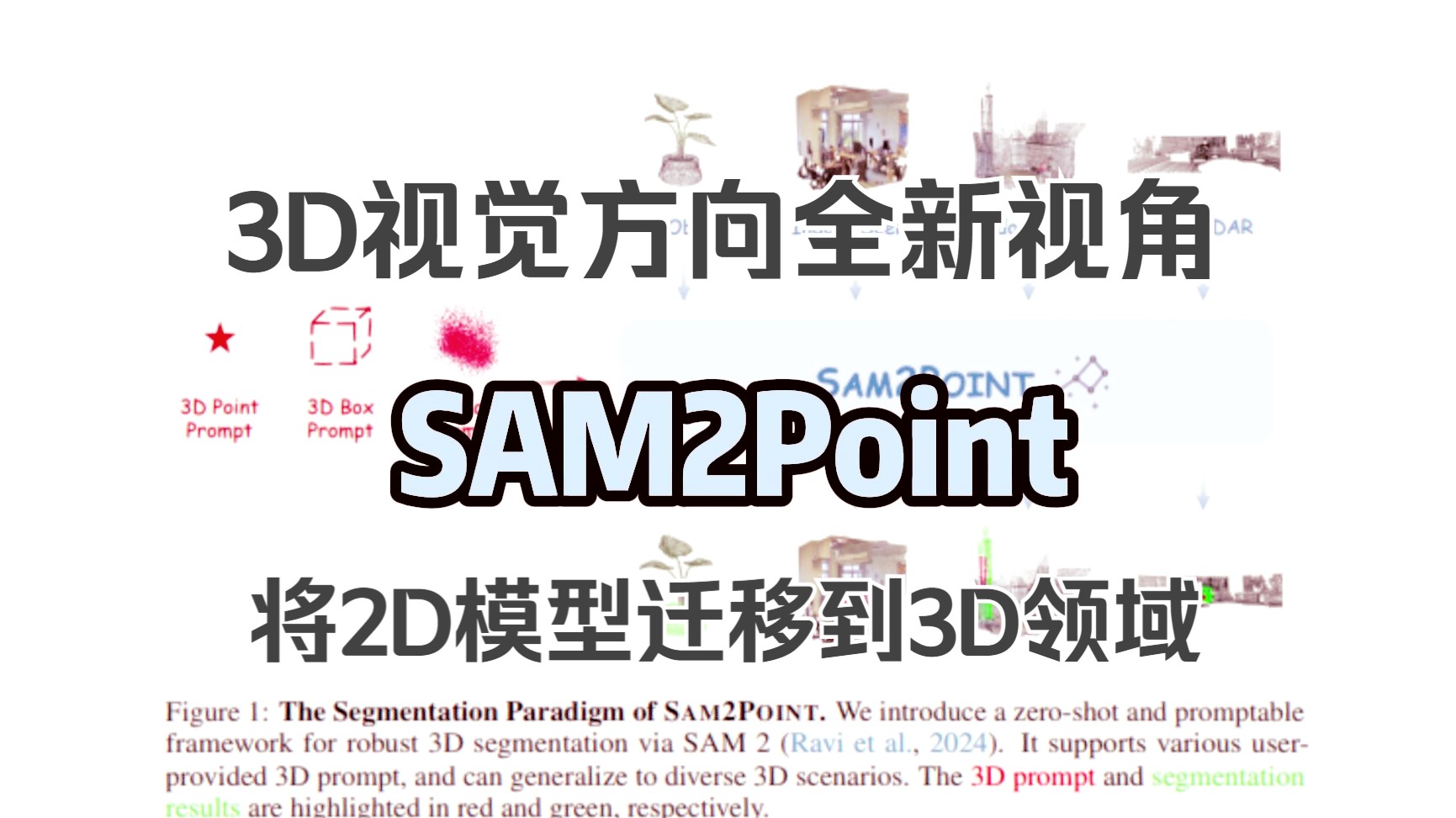 3D视觉方向全新视角:将2D模型迁移到3D领域,SAM2跨领域泛化立大功哔哩哔哩bilibili