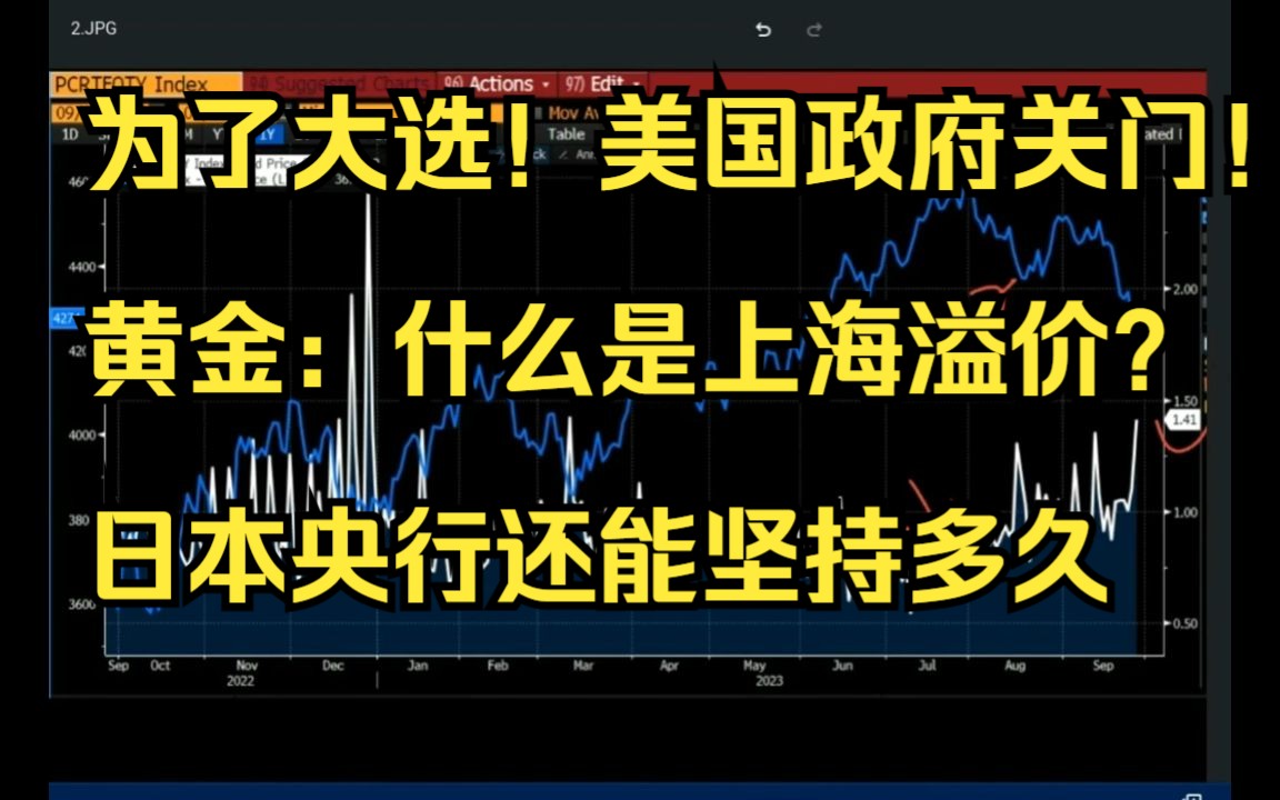 为了大选!美国政府关门!黄金:什么是上海溢价?日本央行还能坚持多久?20230927哔哩哔哩bilibili