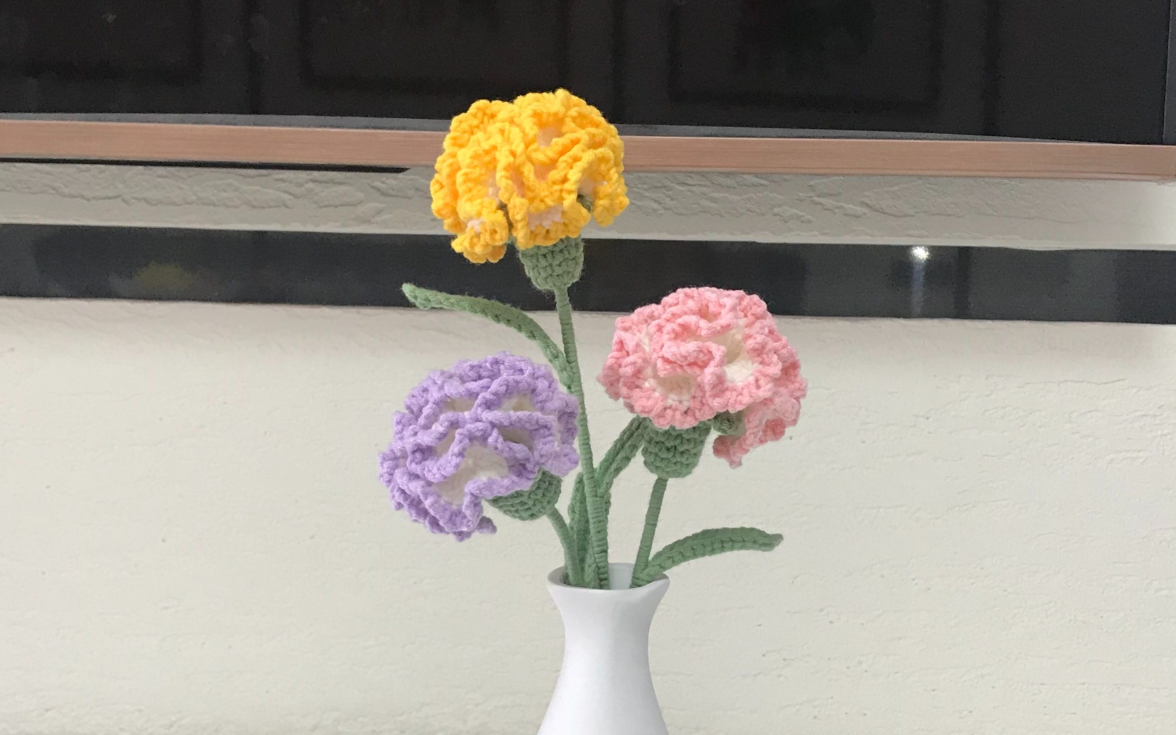 沐织坊康乃馨编织教程下