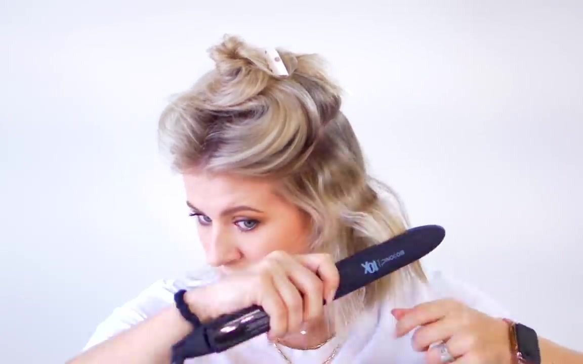 中字milabu5分钟直板夹微卷短发教程打开cc字幕