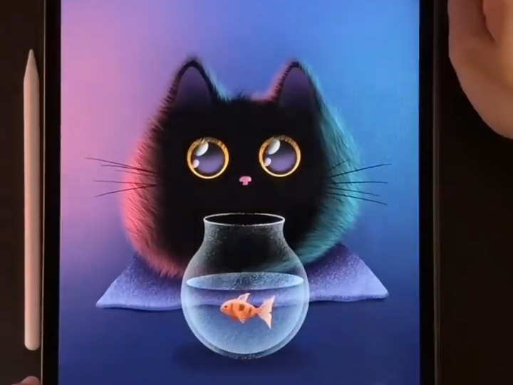 小猫多鱼壁纸图片
