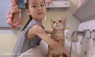 Download Video: 猫咪带娃：随便洗我，你开心就好