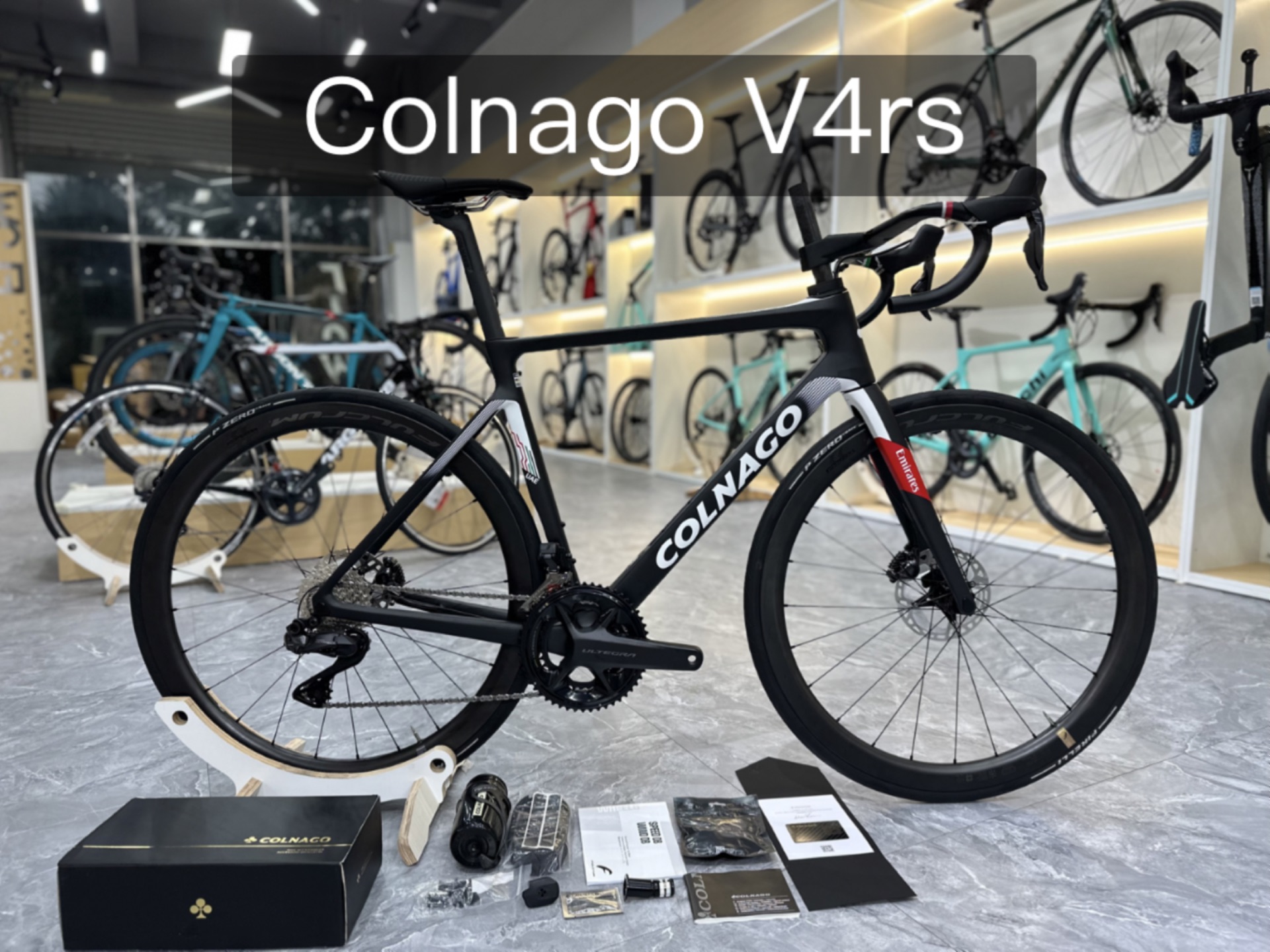 梅花Colnago V4rs官方原装车配置欣赏整车到货哔哩哔哩bilibili