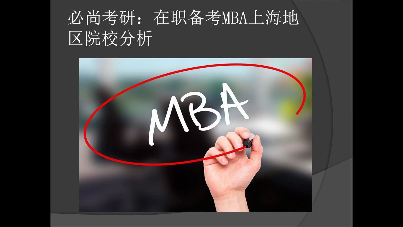 MBA 工商管理硕士上海高校分析哔哩哔哩bilibili