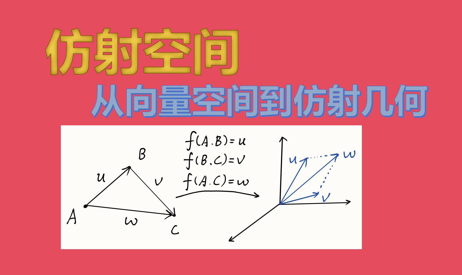 仿射空间:建立向量与点的关系(几何05)哔哩哔哩bilibili