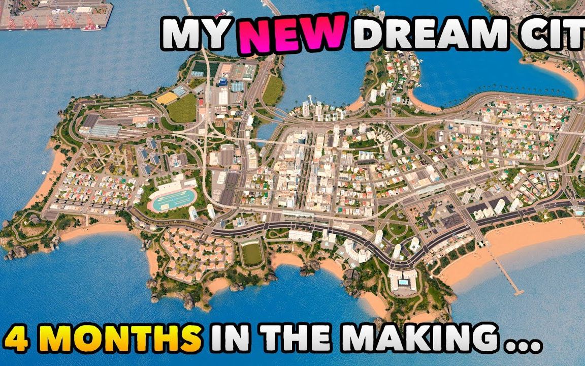【梦想城2】四个月的成果  #都市天际线  my new dream city after 4