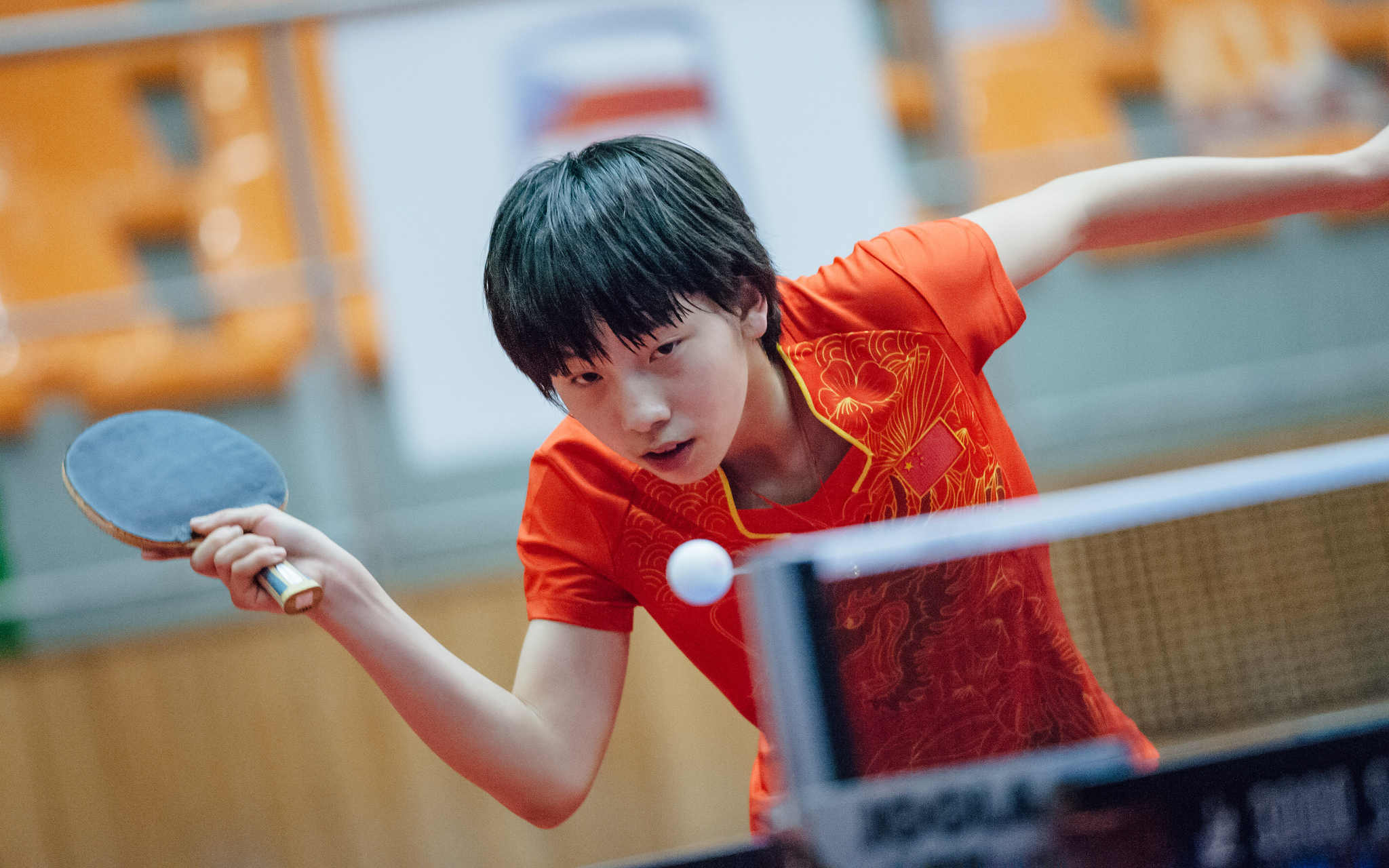 u15女单64进32 中国杨屹韵 3-0 捷克brezinova barbora