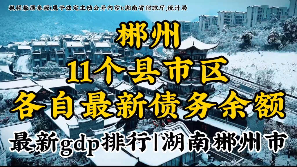 湖南郴州下辖11个县市区最新债务余额以及各自gdp最新排行,发掘城市数据,洞察别样郴州哔哩哔哩bilibili