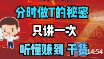 技术课：操盘手分时做T的秘密，只讲一次，听懂赚到！