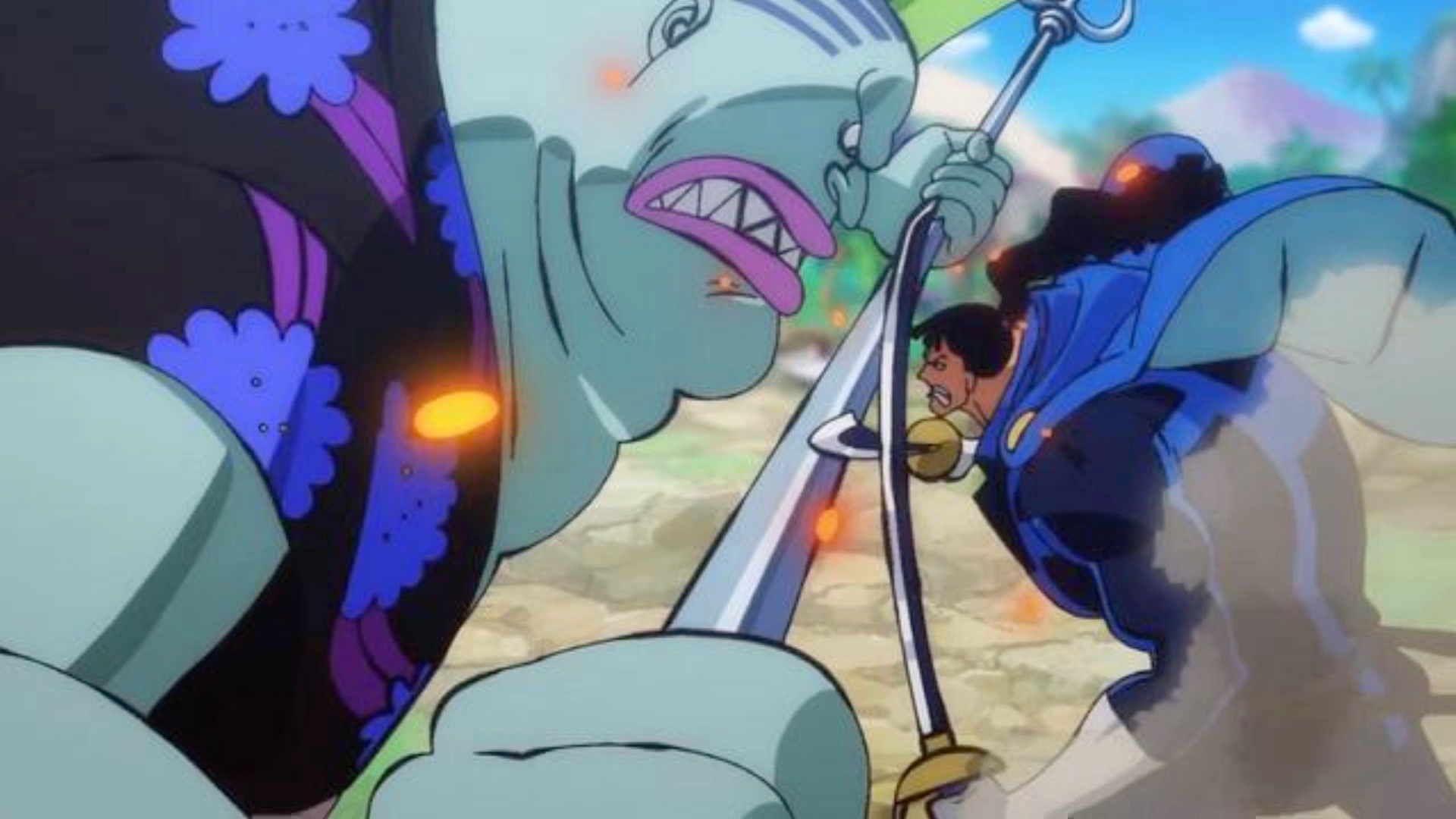 海贼王966集两个传奇海贼团的较量雷利对抗马尔科只需一指