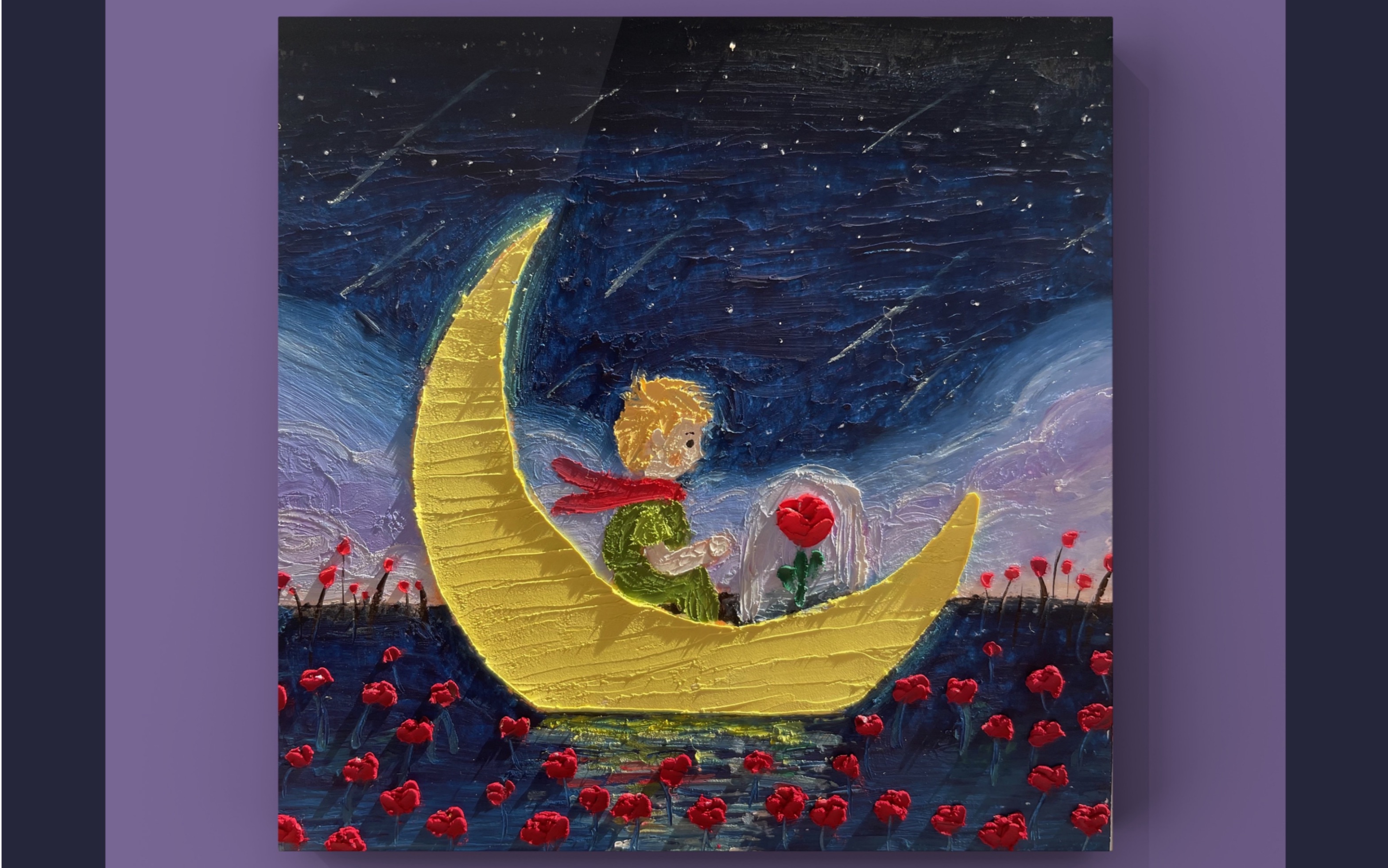 油画棒 小王子的玫瑰花原创系列 新手入门教程