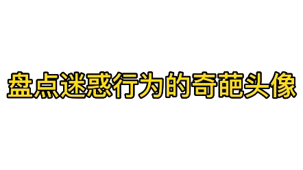 迷惑行为的奇葩沙雕头像,文件传输助手笑死了哔哩哔哩bilibili