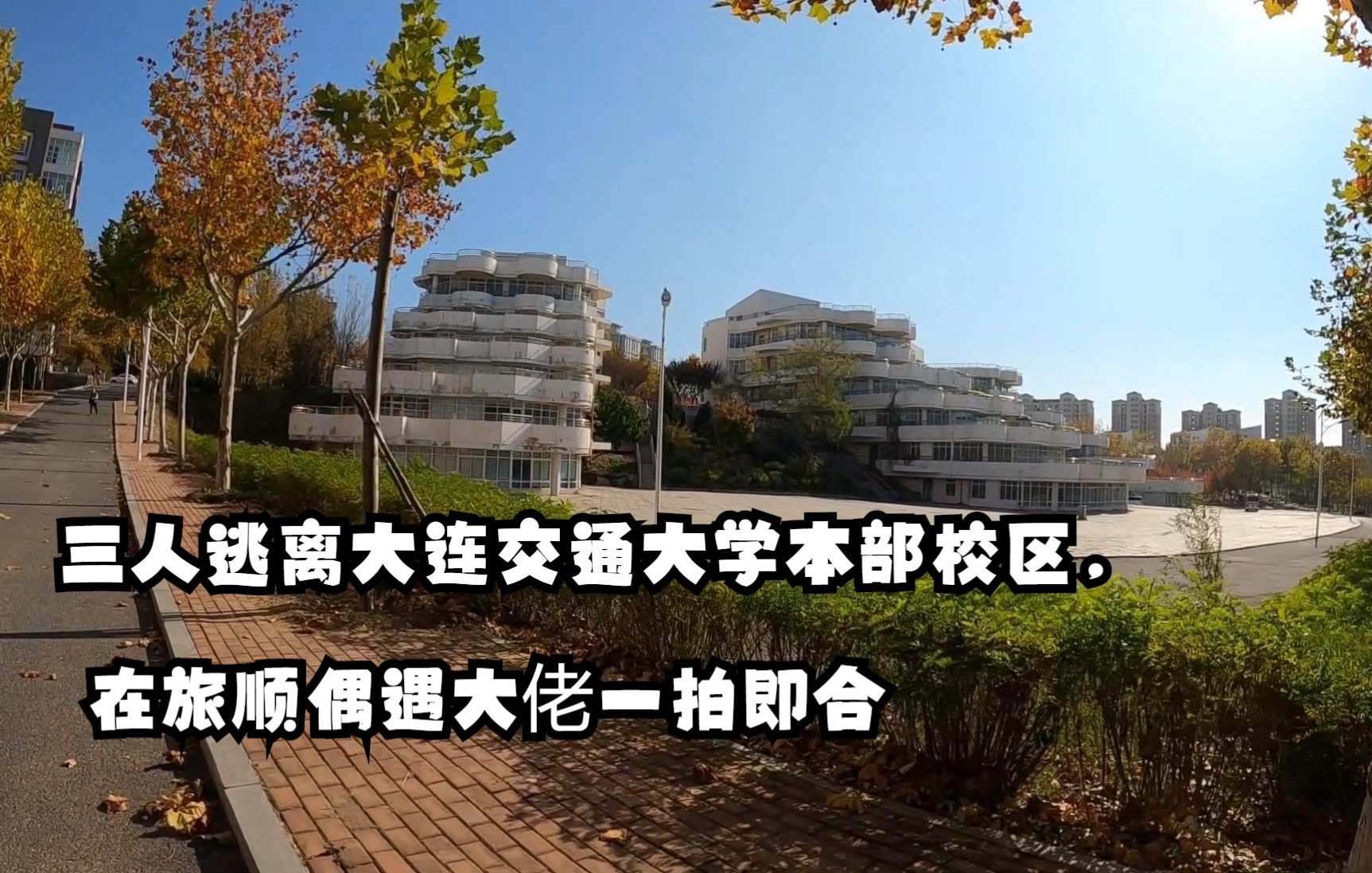 三人逃離大連交通大學本部校區,在旅順偶遇大佬一拍即合.