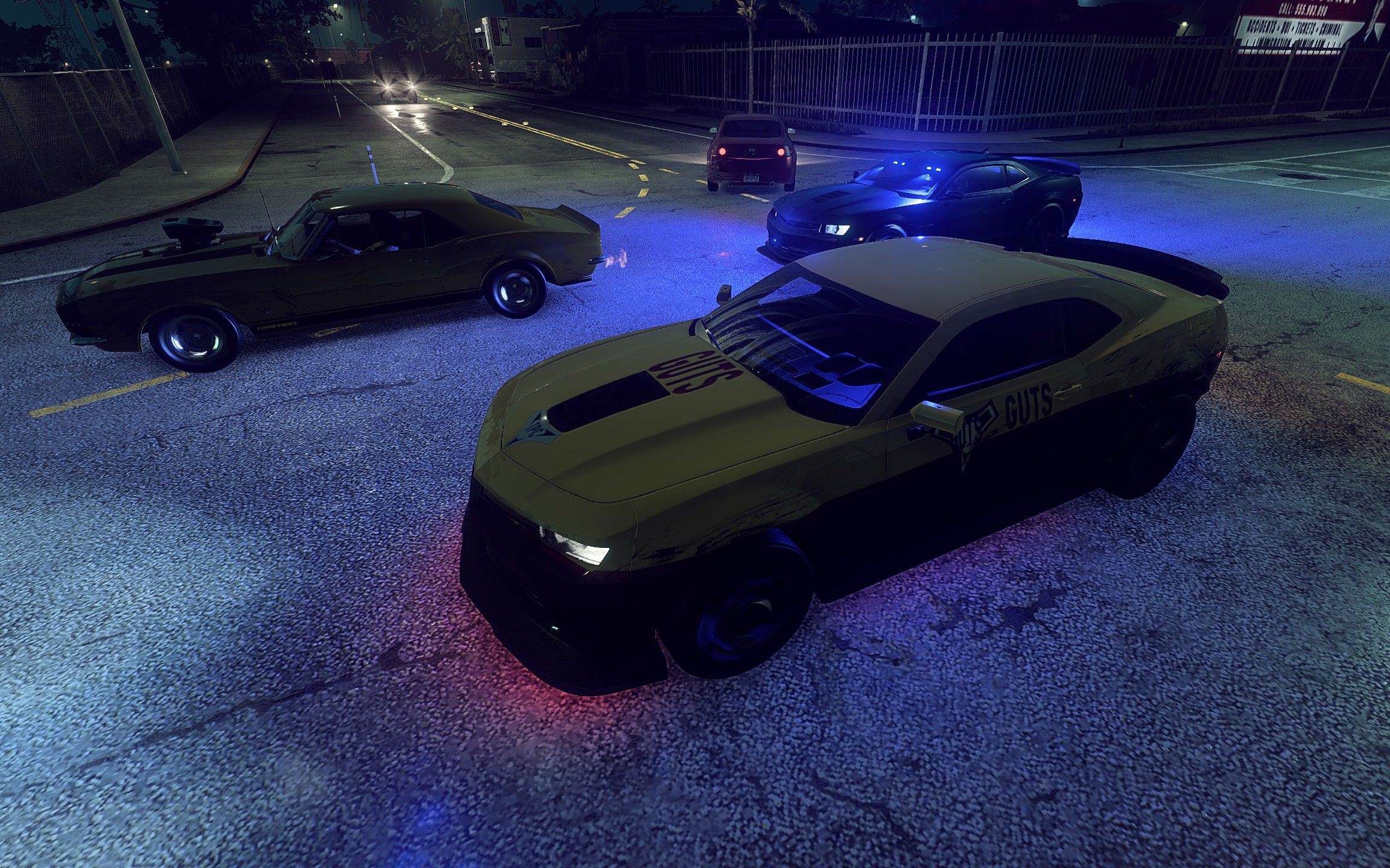 在极品飞车21中用雪佛兰科迈罗z28复刻迪迦胜利队的夏洛克车