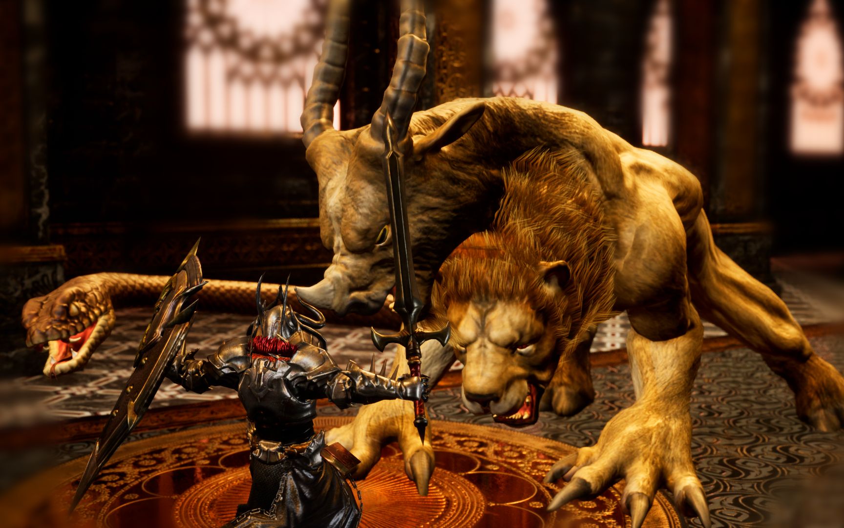 希腊神话中的妖王客迈拉,是万妖之祖的儿子,拥有三个物种的头颅