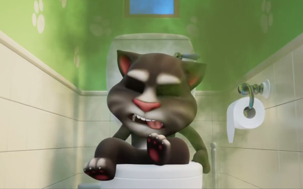 汤姆猫吃了华莱士变身为喷射战士,拉肚子拉到虚脱,放臭屁差点熏死自己