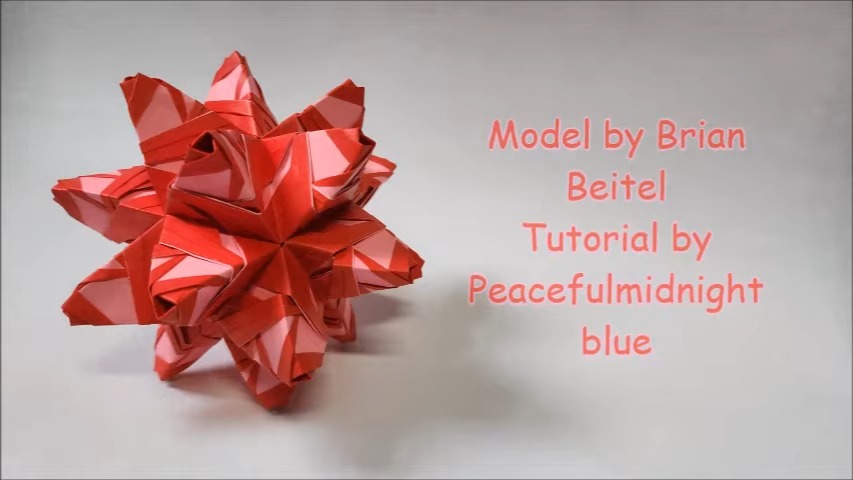 【peacefulmidnightblue】brun hilda 折纸花球制作教程