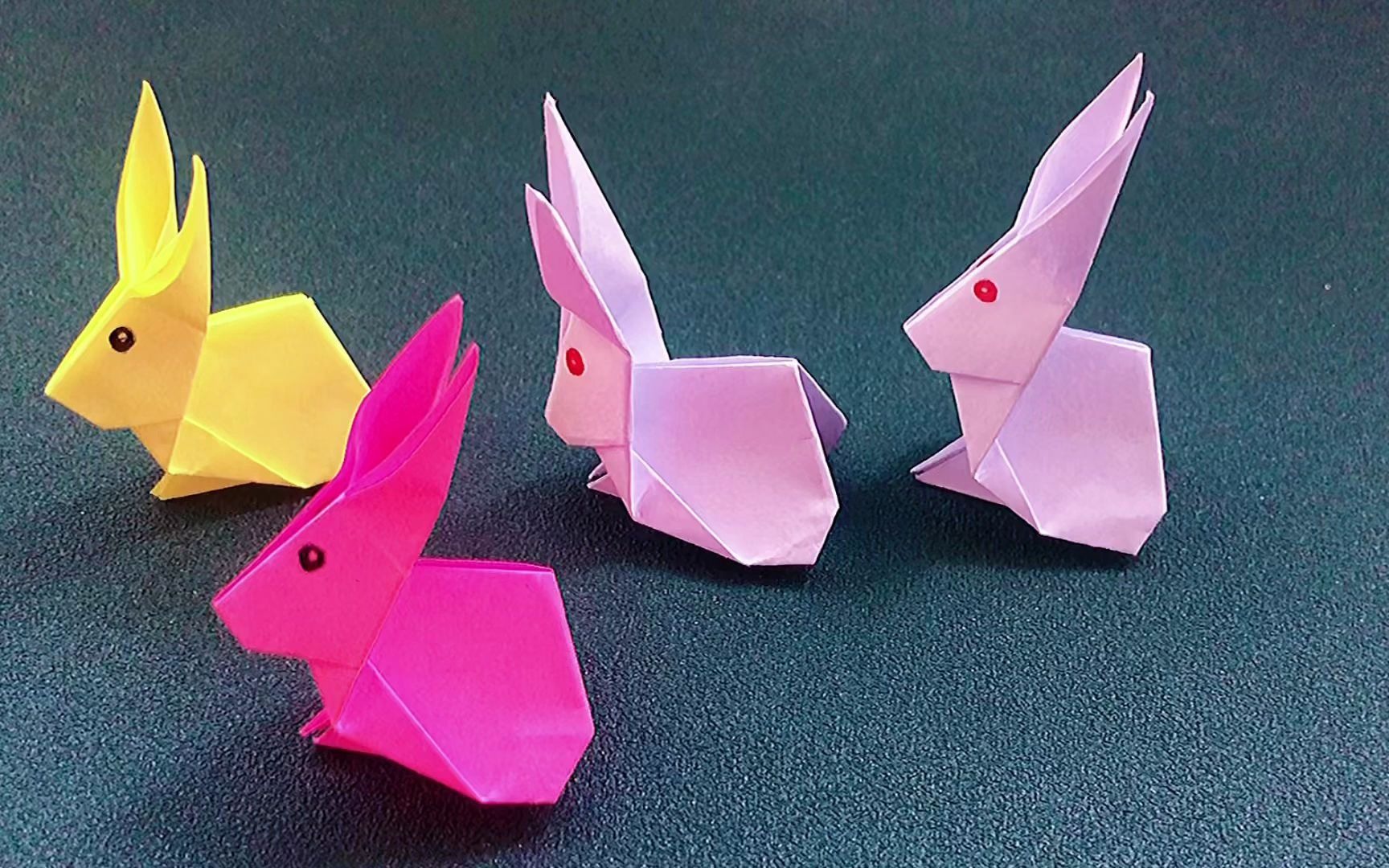 【折纸】可爱的小兔子用一张纸就可以折好哦
